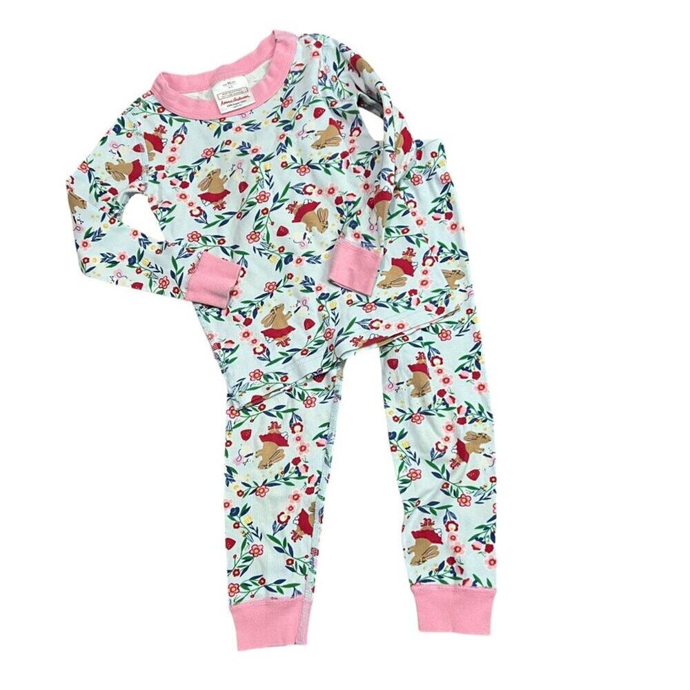 Hanna Andersson Organic Cotton Strawberry & Mushrooms Bunny Sleep Size 90 US 3